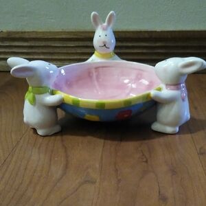 Colorful Bunny Ceramic Bowl